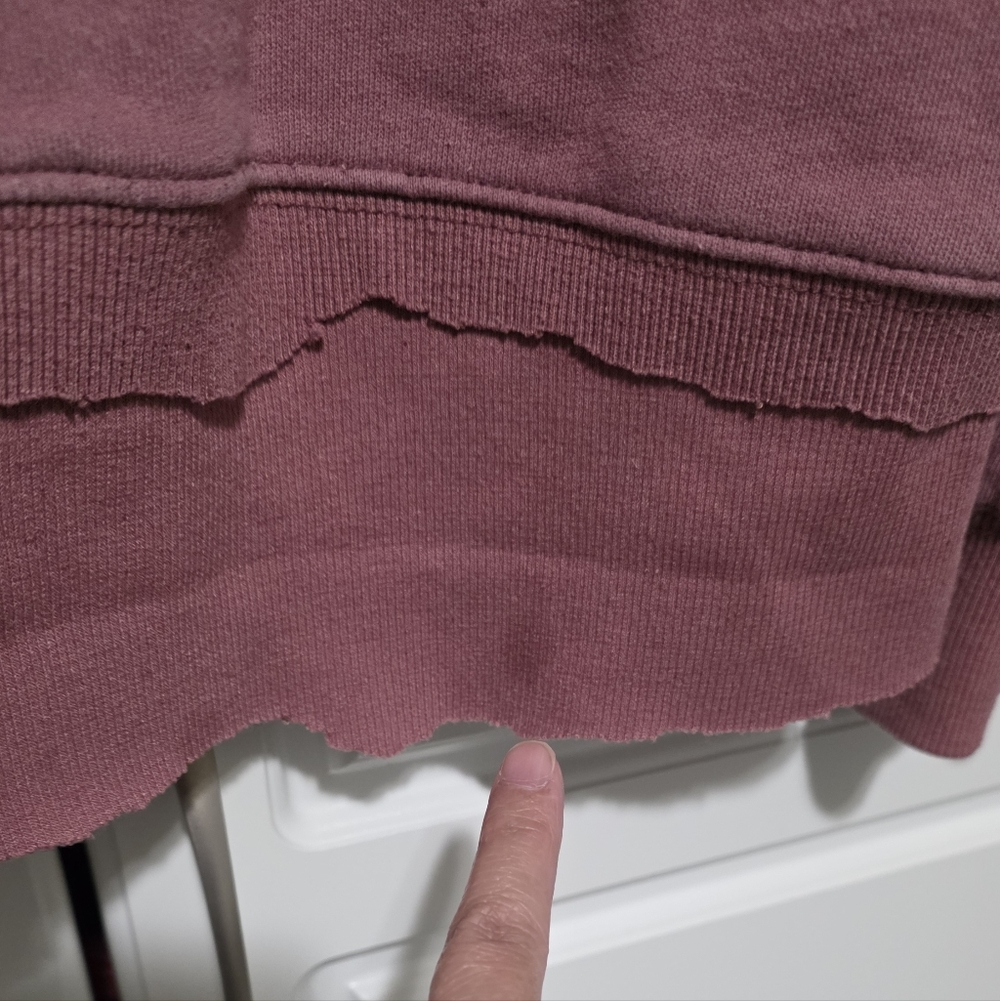 HBAT Kanye West Sunday Service Trust God Sweatshirt Pink Distressed Raw Hem - Picture 14 of 16